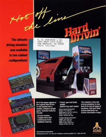 Hard Drivin'  ゲーム