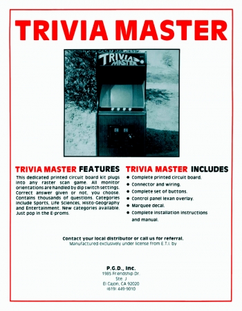 Trivia Master  ゲーム