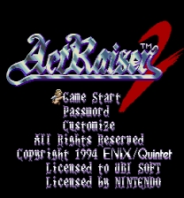 Actraiser II Easy spell Game