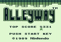 Alleyway Highscore Save Gioco