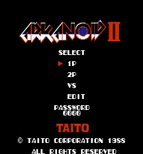 Arkanoid II Password Jogo