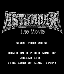 Astyanax - The Movie Spiel