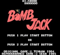 Bomb Jack - Sega SG-1000 to MSX conversion Game