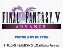 Final Fantasy V Advance Very Large Menu Font Game