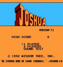 Joshua (Redesign) Game