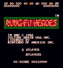 Kung Fu Heroes CNROM to MMC3 Hack Game