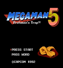 Megaman 5 Japanese Style Title Screen Juego