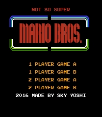 Not So Super Mario Bros. Jeu