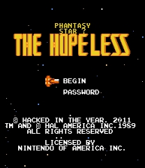 Phantasy Star ? The Hopeless ゲーム