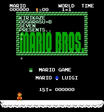 Super Mario Bros. - Kirikaze Oogarasu Edition ゲーム