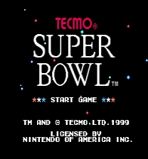 Tecmo Super Bowl: 1999 Jogo