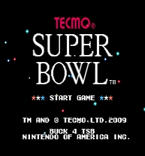 Tecmo Super Bowl: 2009 Spiel